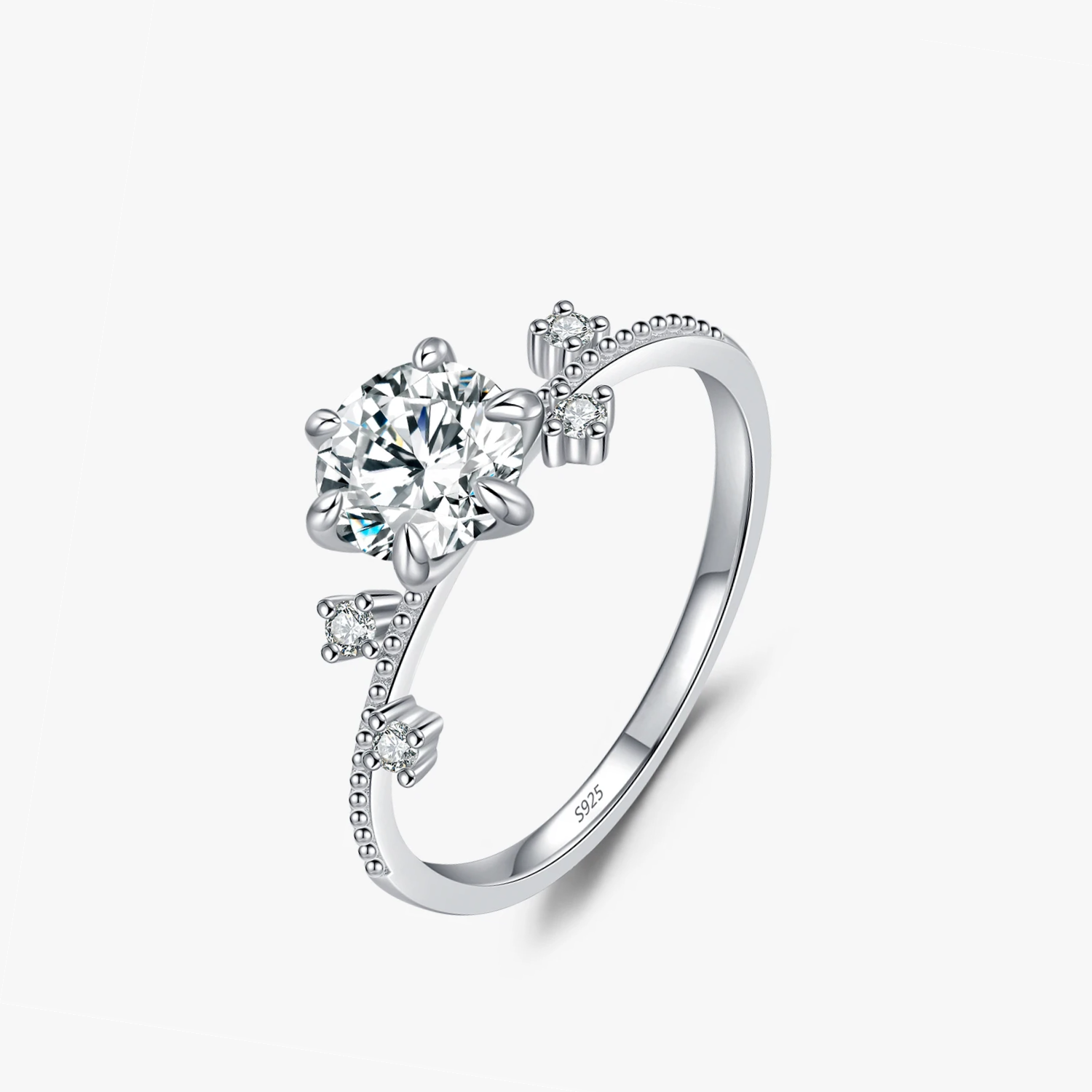 Flower Moissanite Ring