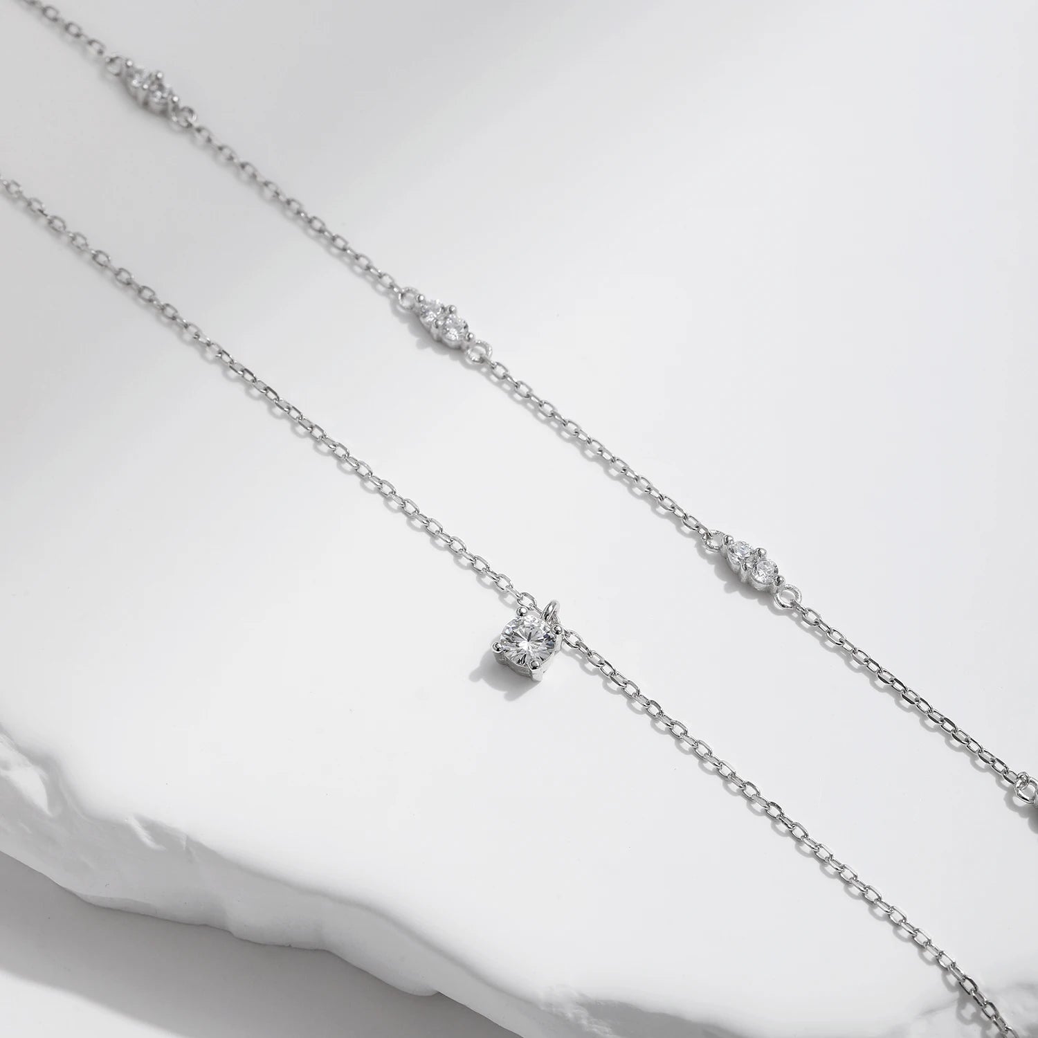 Duet Moissanite Necklace