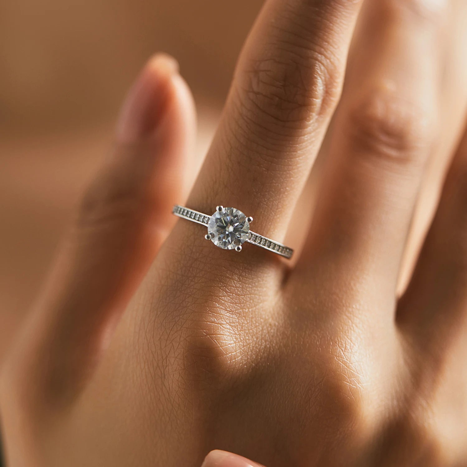 Radiant Moissanite Ring