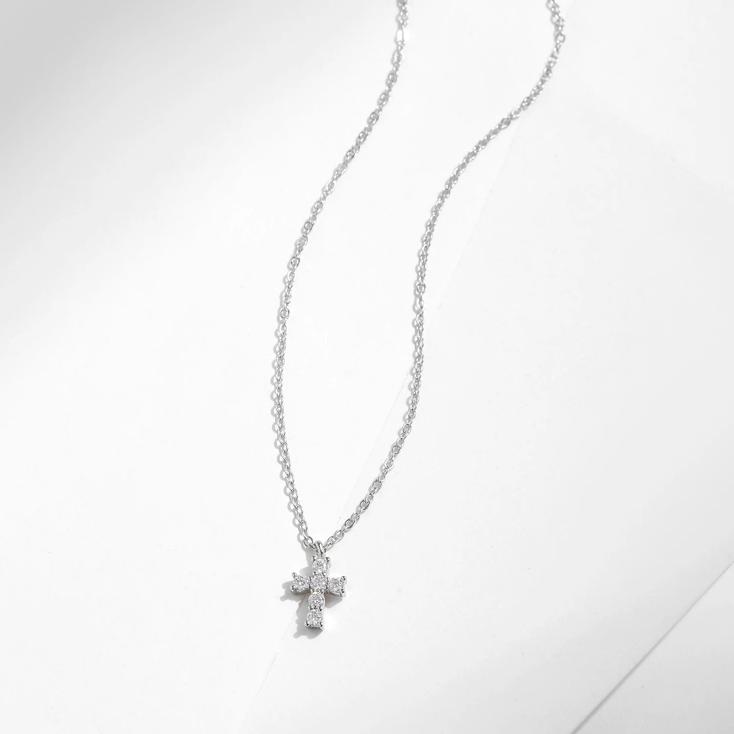 Cross Moissanite Necklace
