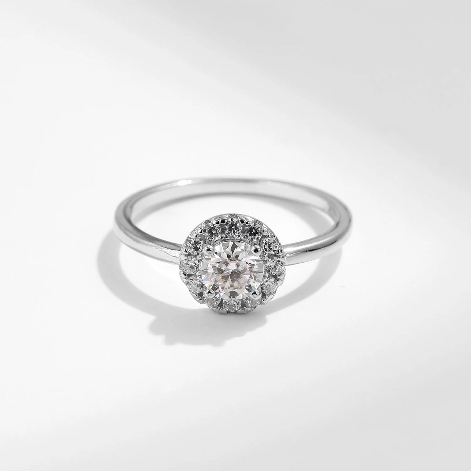 Halo Moissanite Ring