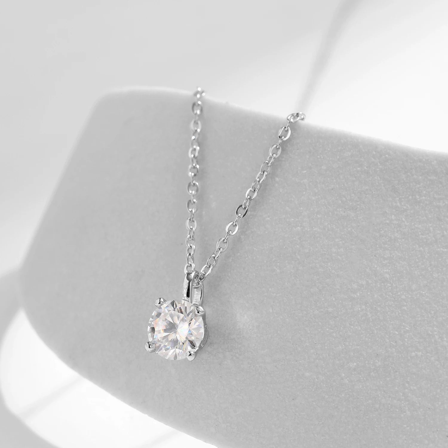 Floating Moissanite Necklace
