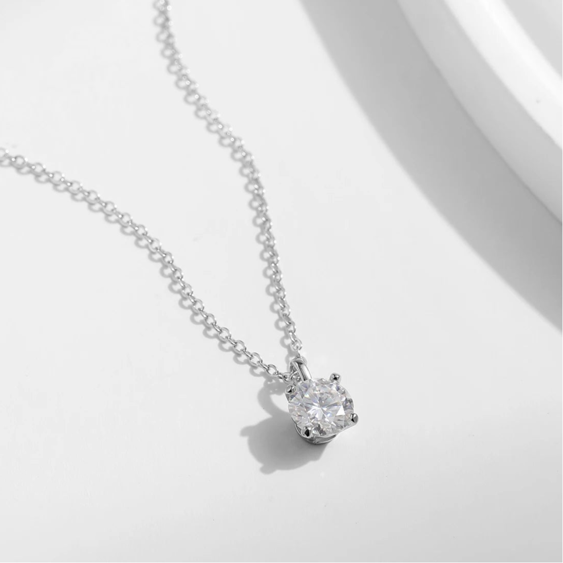 Floating Moissanite Necklace