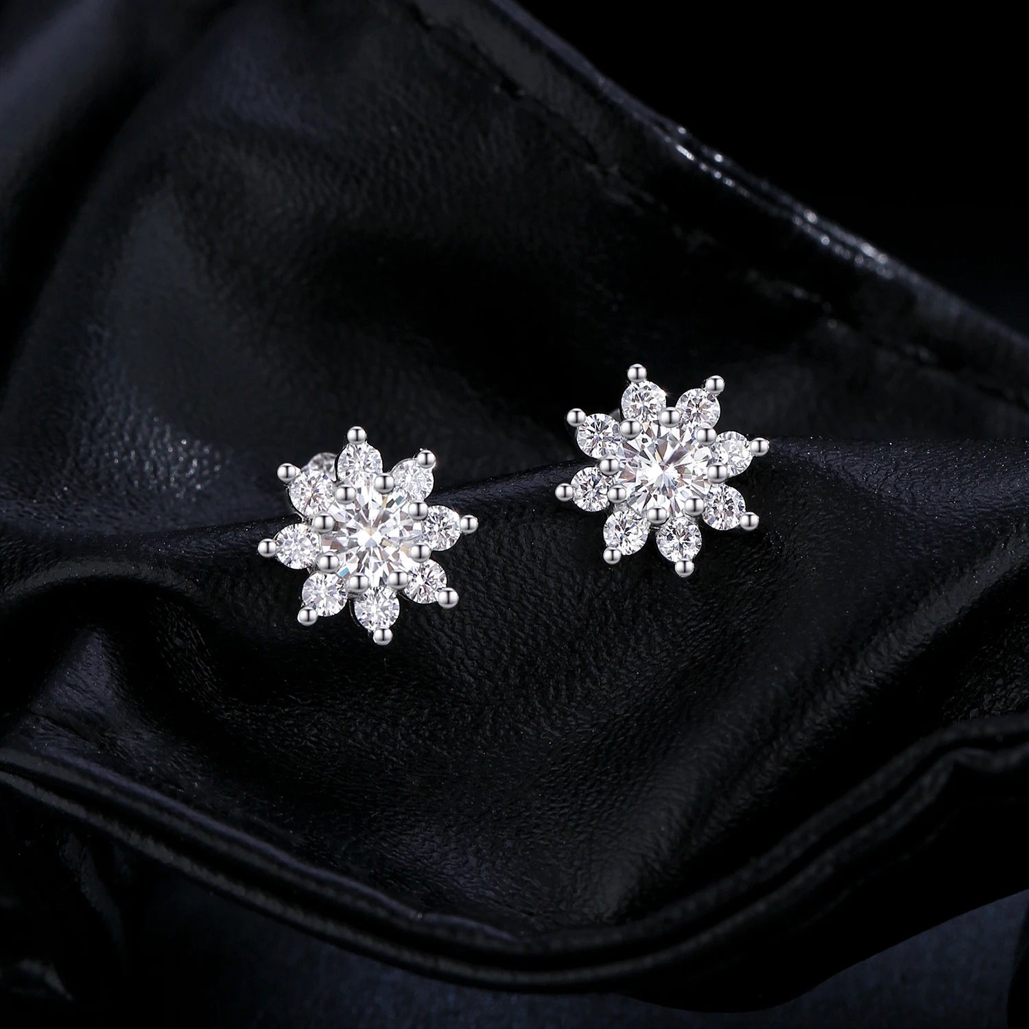 Flower Moissanite Studs