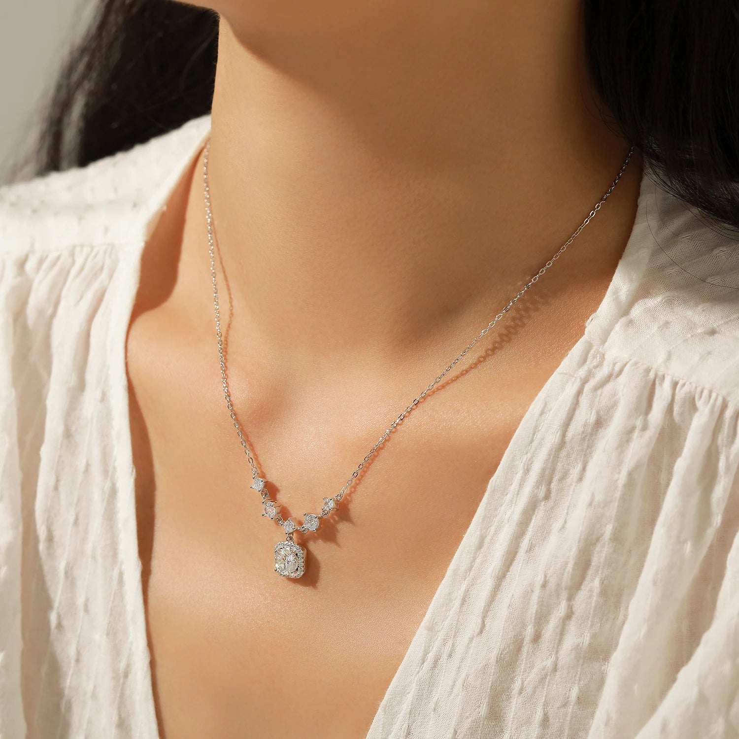 Midnight Moissanite Necklace
