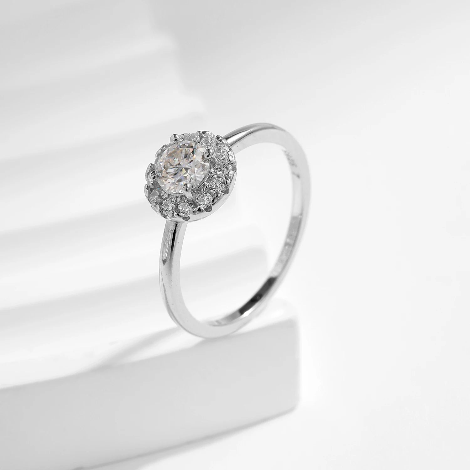 Halo Moissanite Ring