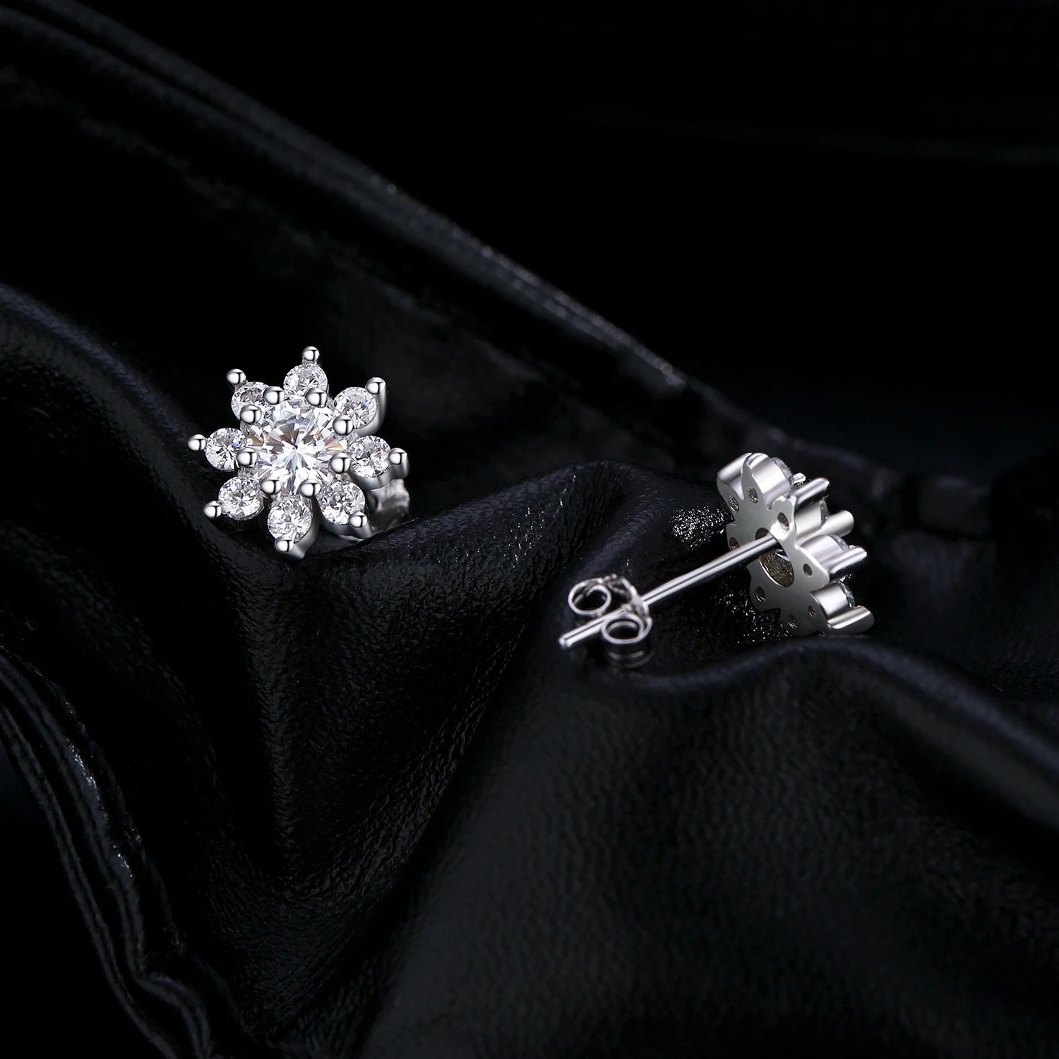 Flower Moissanite Studs