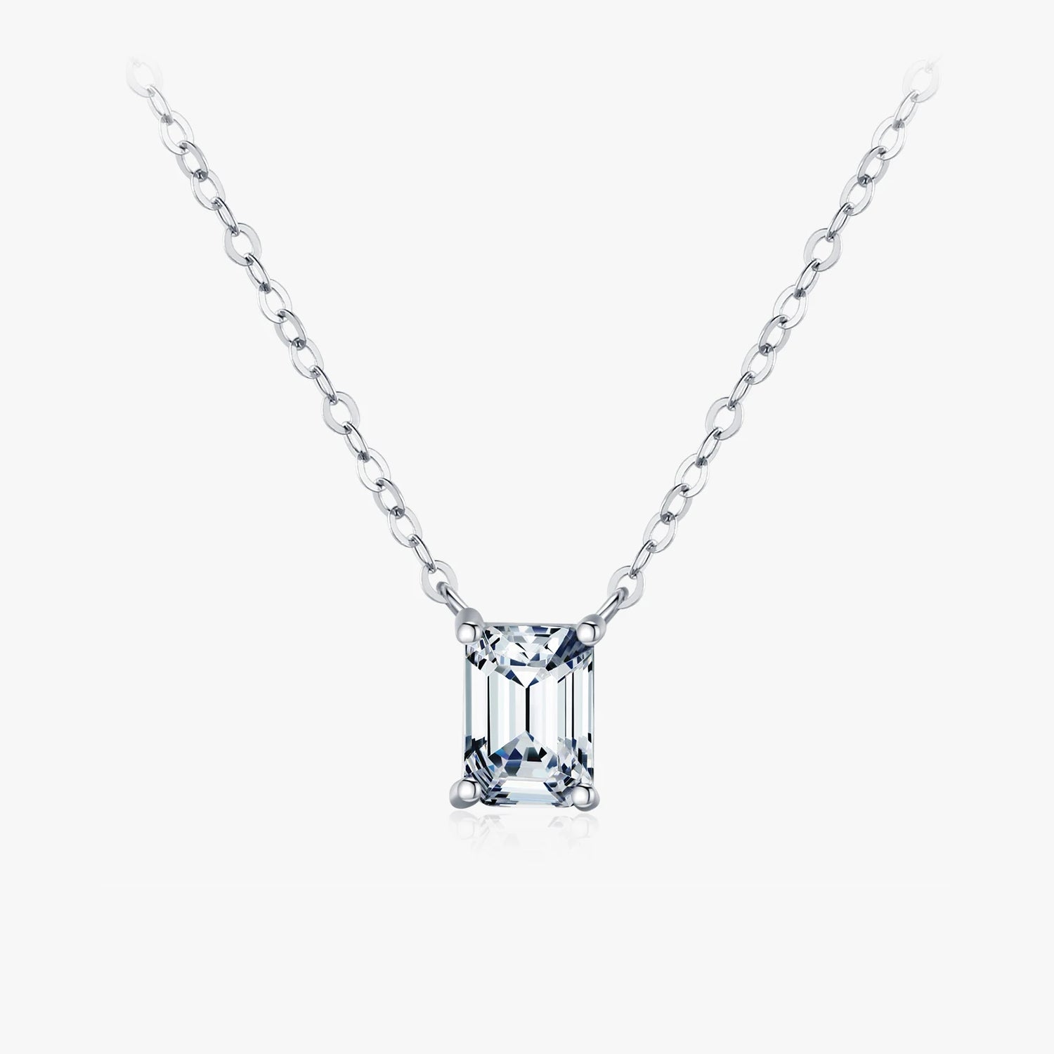 Emerald Moissanite Necklace