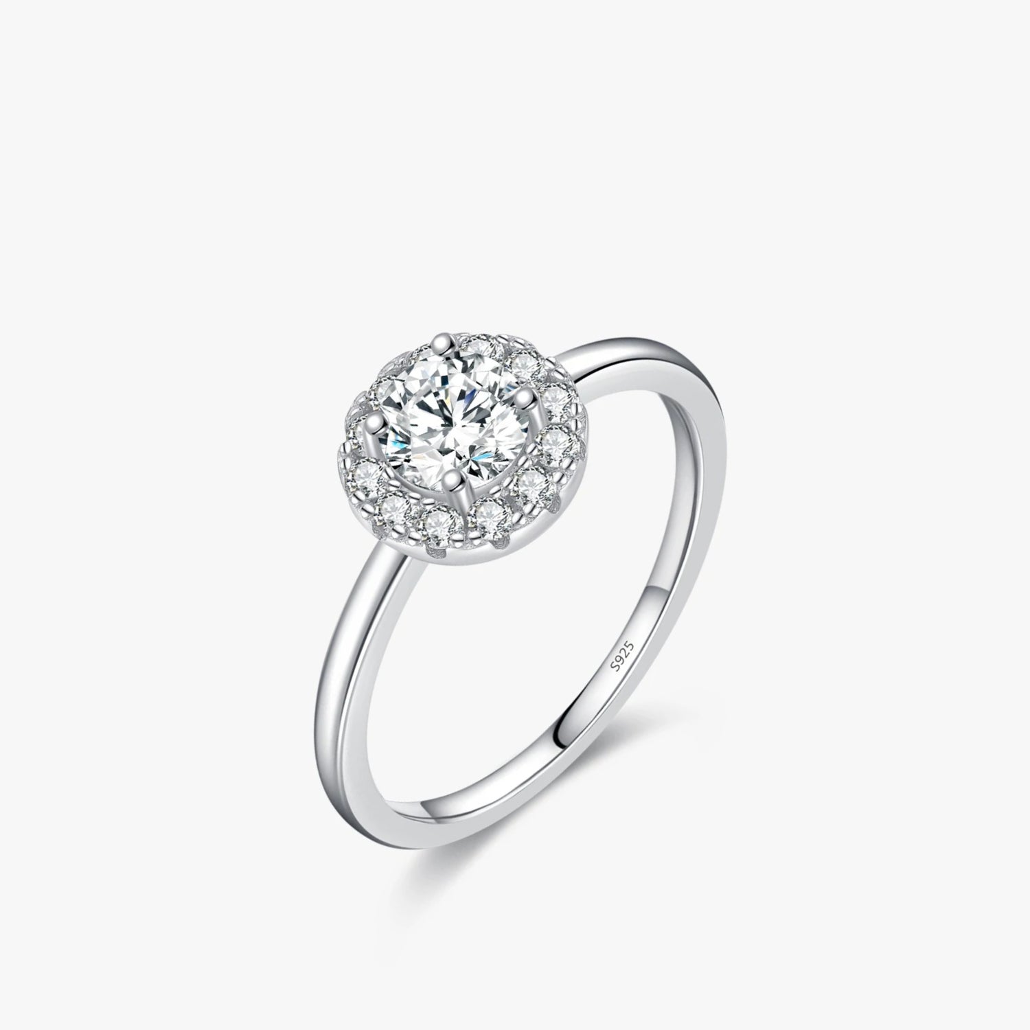 Halo Moissanite Ring