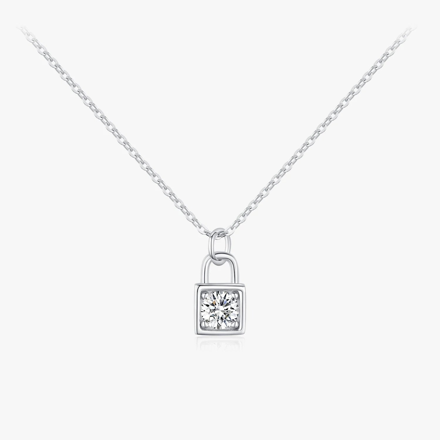 Lock Moissanite Necklace