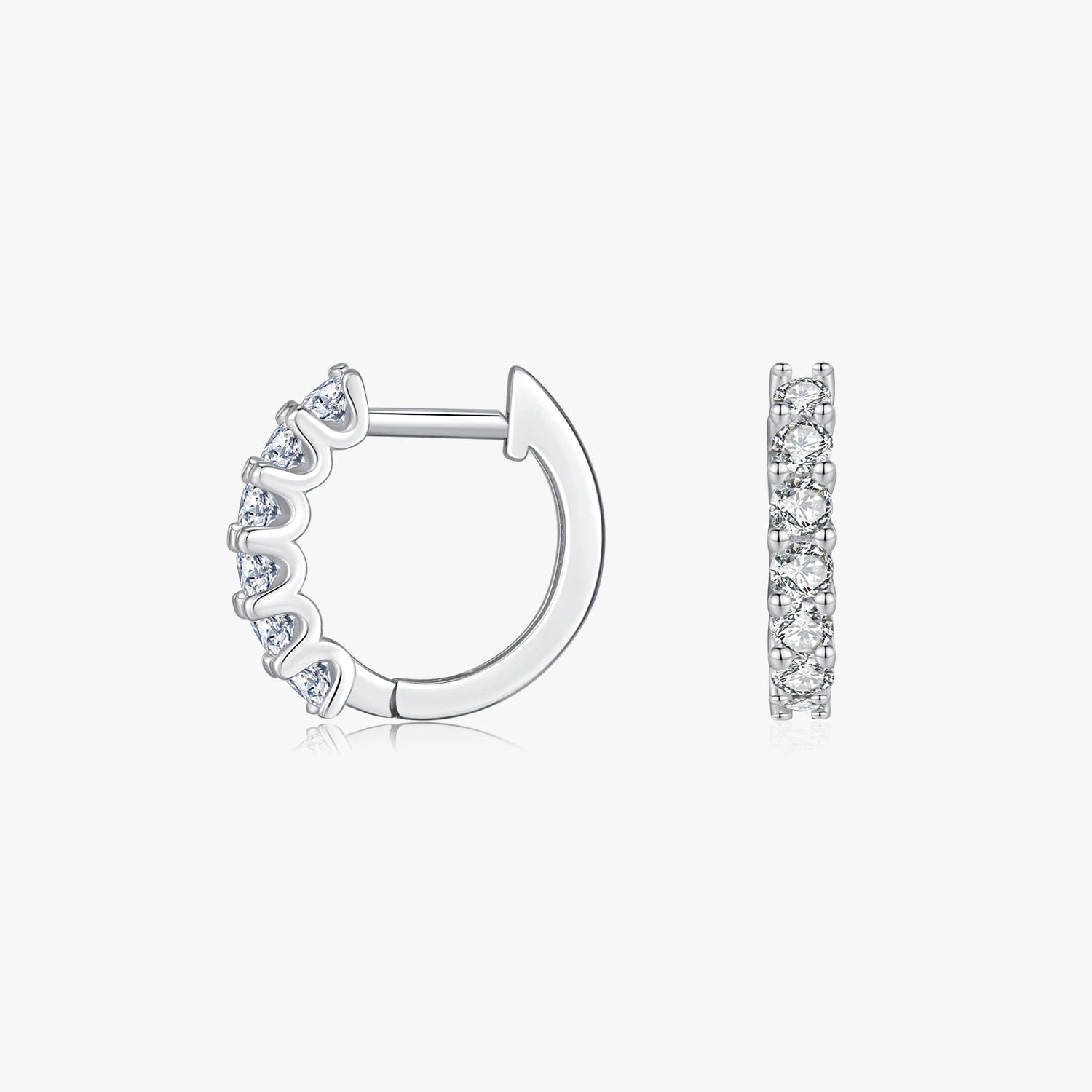 Pavé Moissanite Huggies