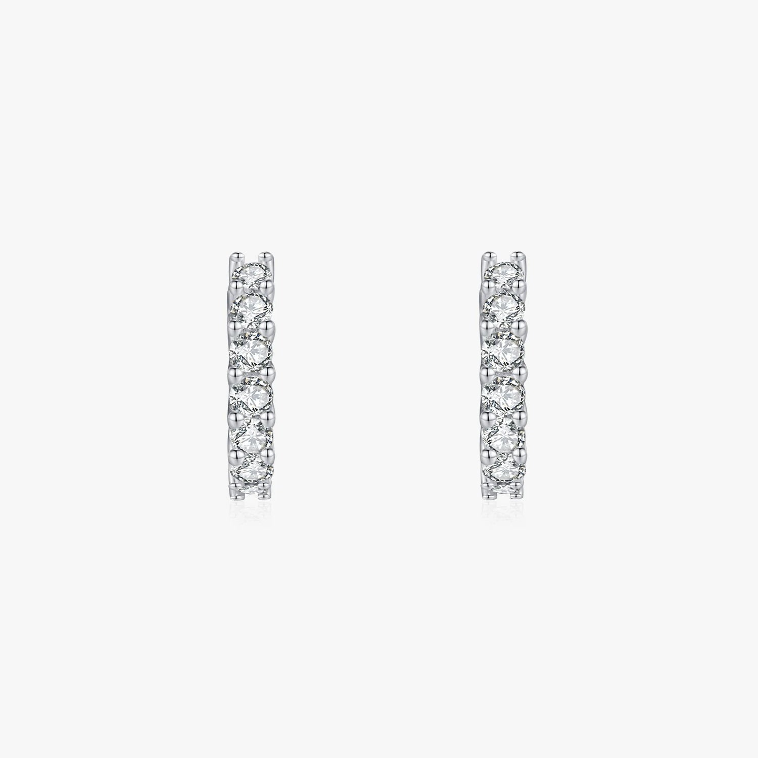 Pavé Moissanite Huggies