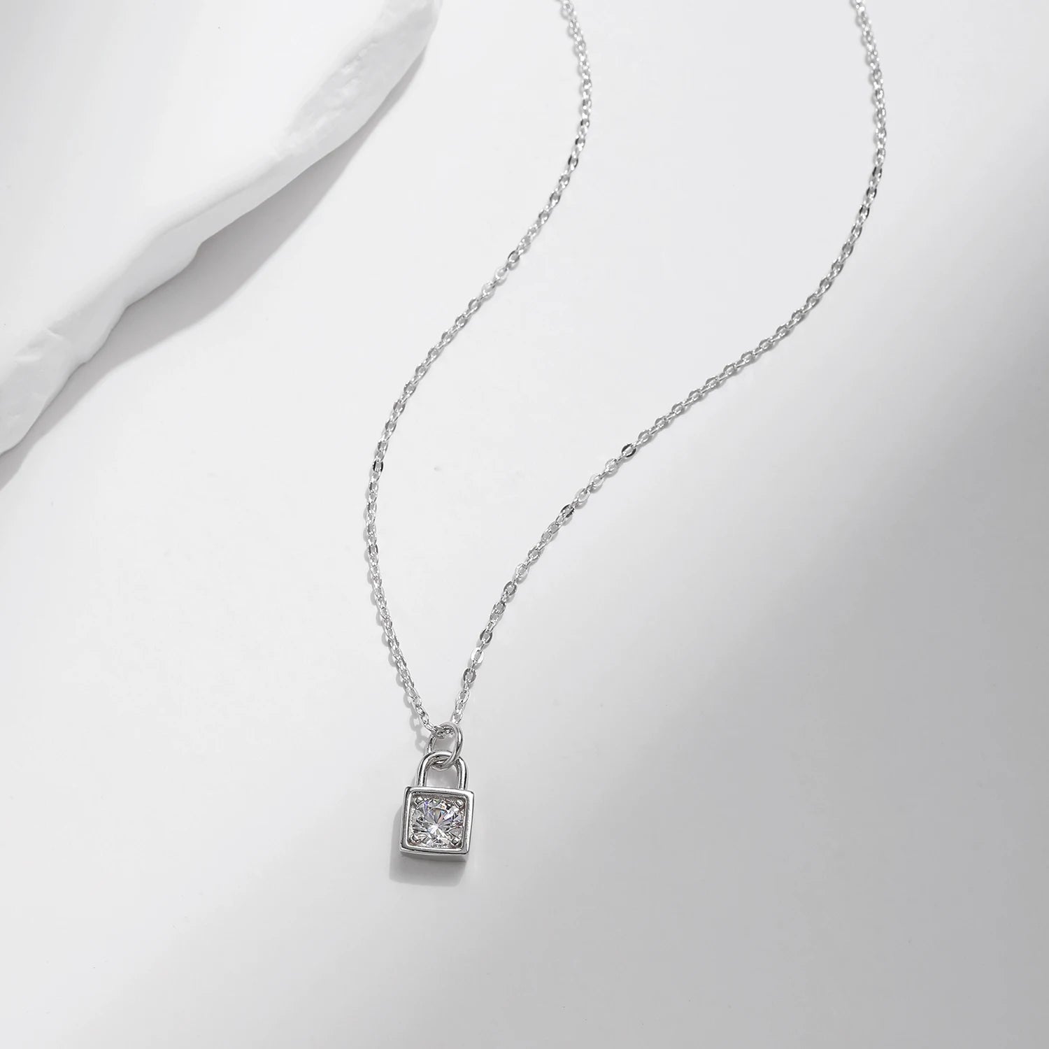 Lock Moissanite Necklace