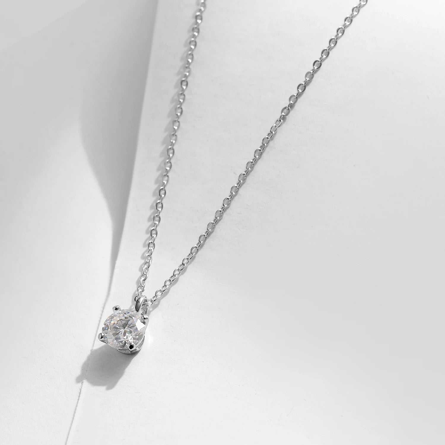 Floating Moissanite Necklace