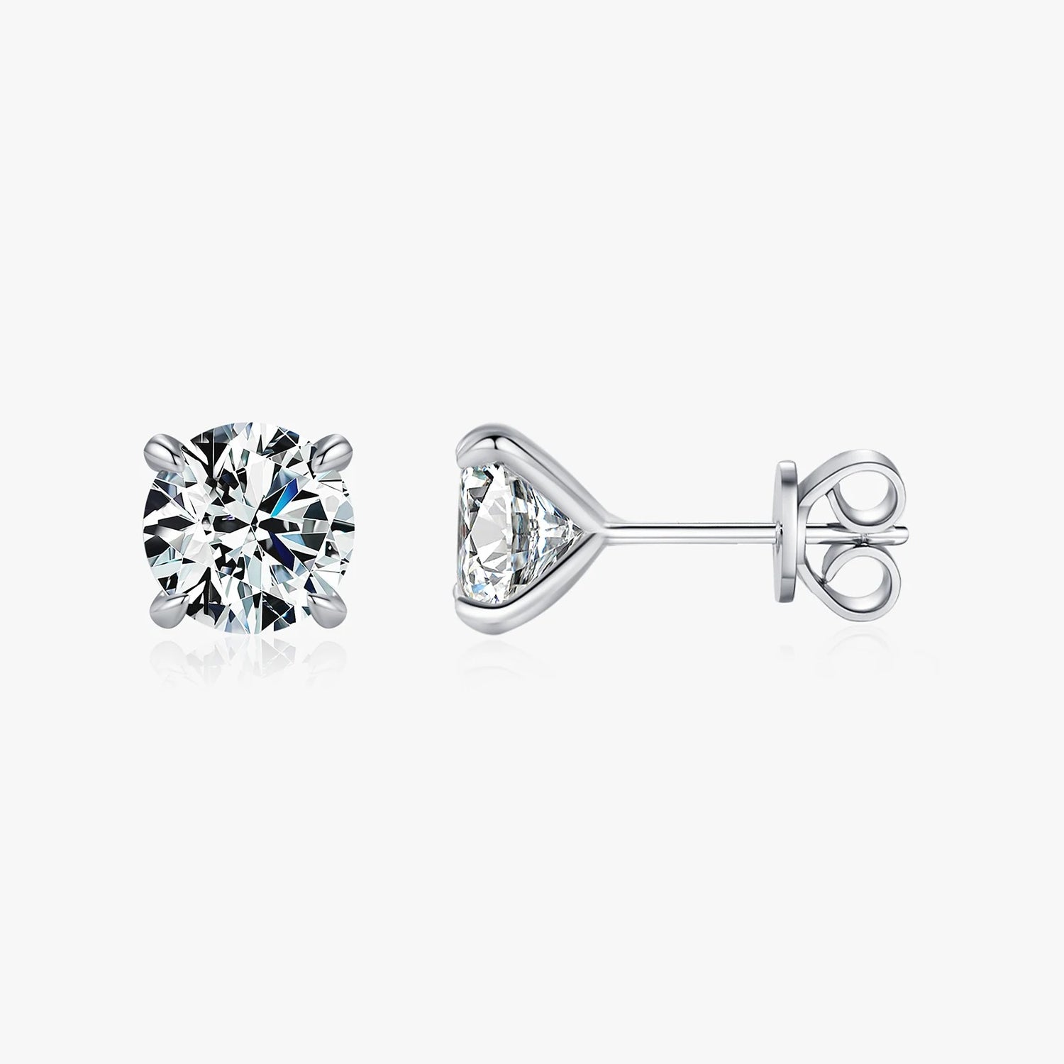 Solitaire Moissanite Studs